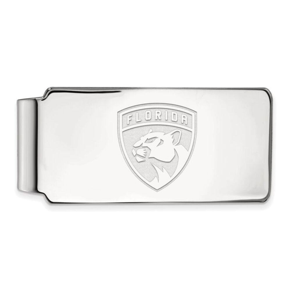 10k White Gold NHL Florida Panthers Money Clip